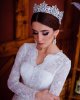 Luxury Handmade Wedding Headband Wedding Earrings Head Piece Bridal Jewelry Set Crystal Brida...jpeg